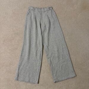 Aerie Gray Wide-Leg Lounge Pants